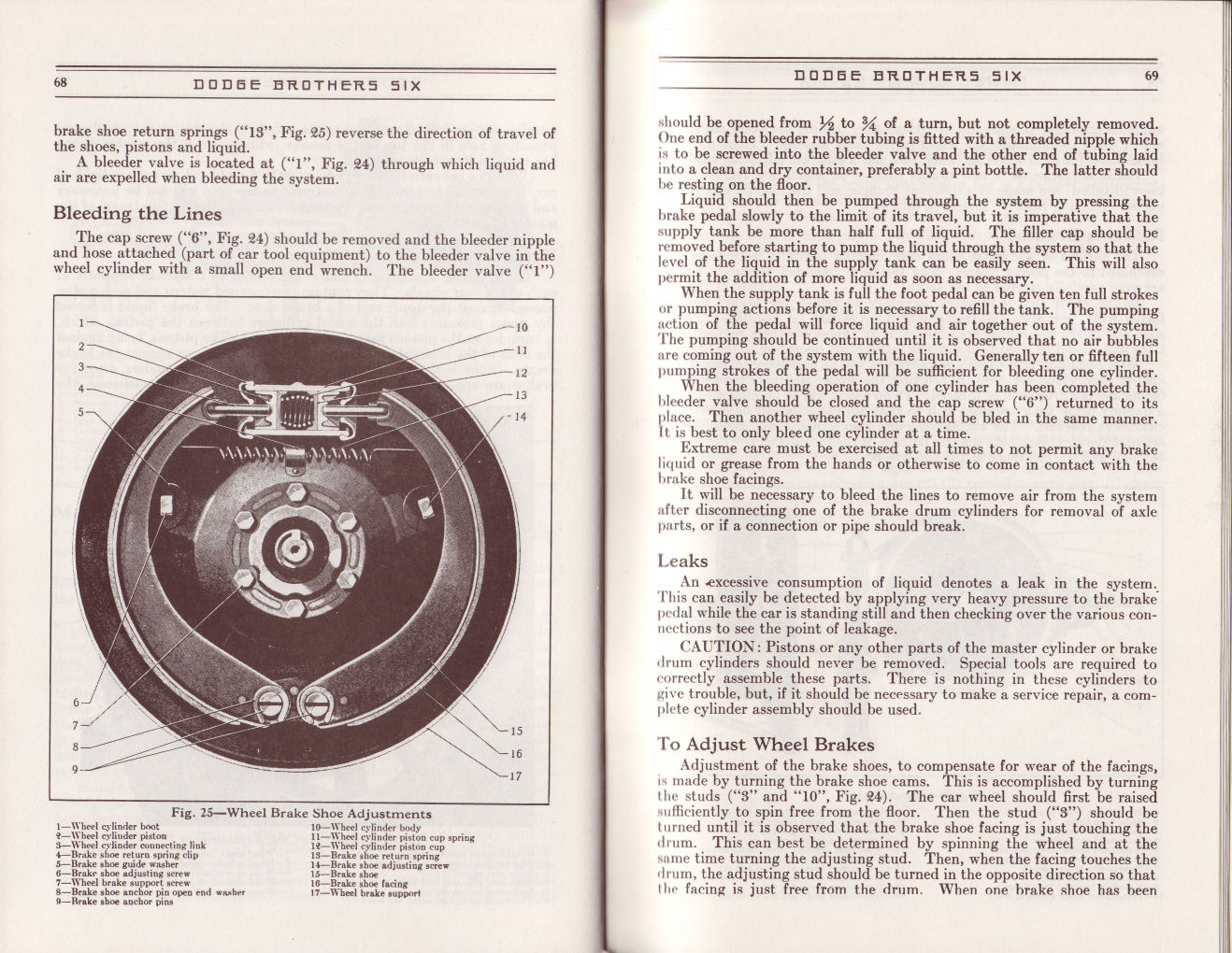 1930 Dodge Six Instruction Book Page 29